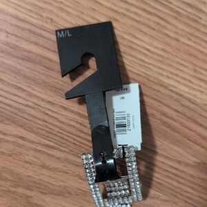 Express Black Belt with Silver Buckle